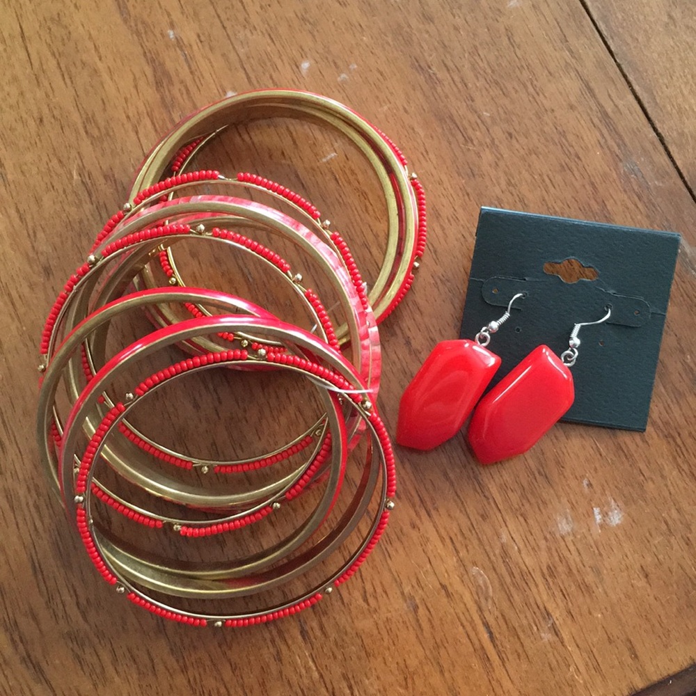 Red earrings